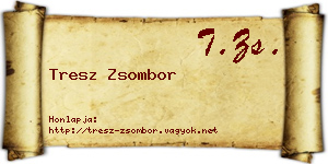 Tresz Zsombor névjegykártya